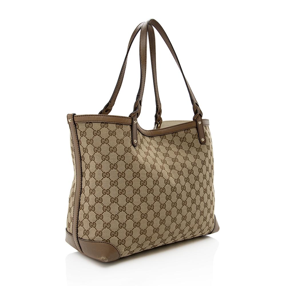 Gucci GG Canvas Medium Craft Tote (SHF-13825)
