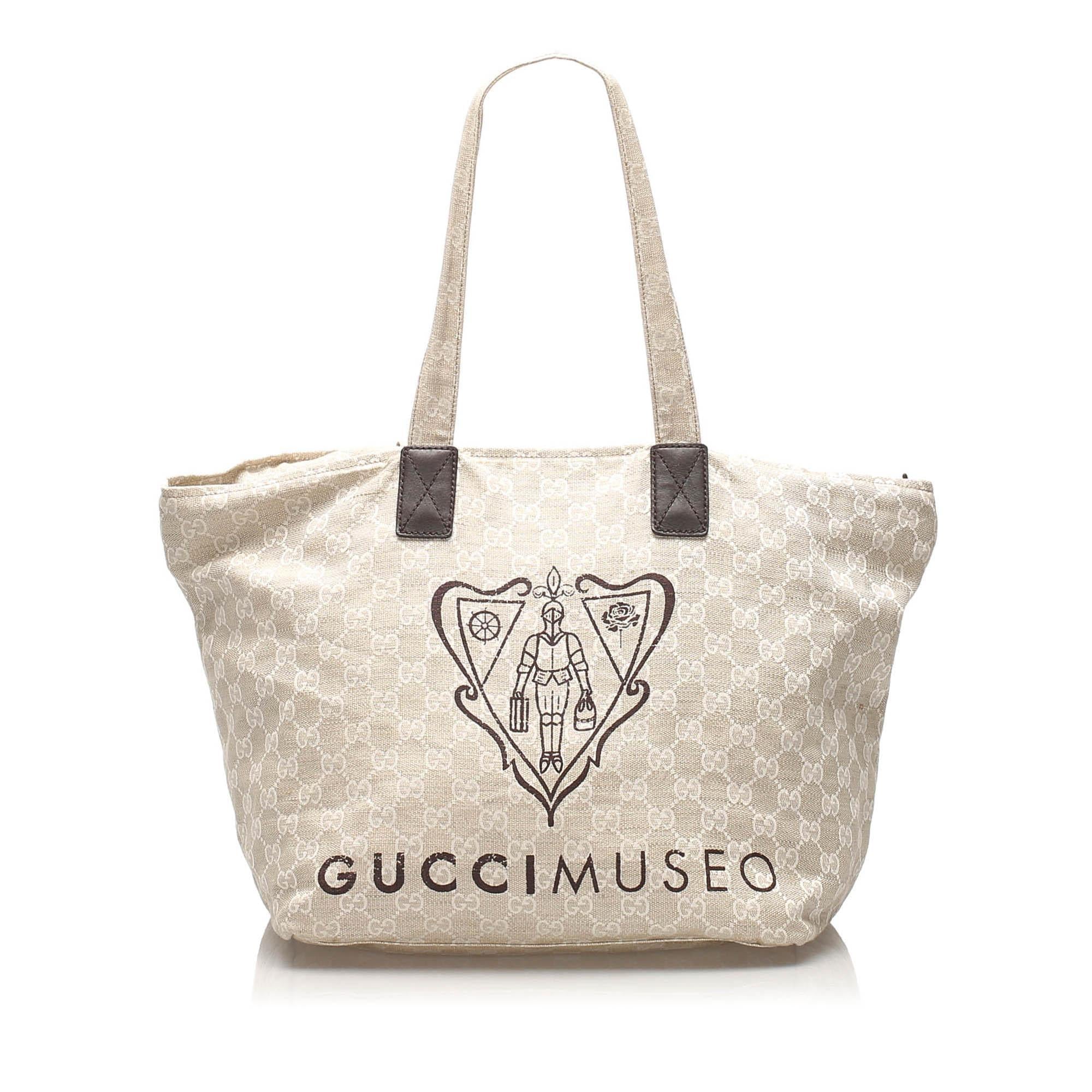 Gucci GG Canvas Museo Tote Bag (SHG-10950)