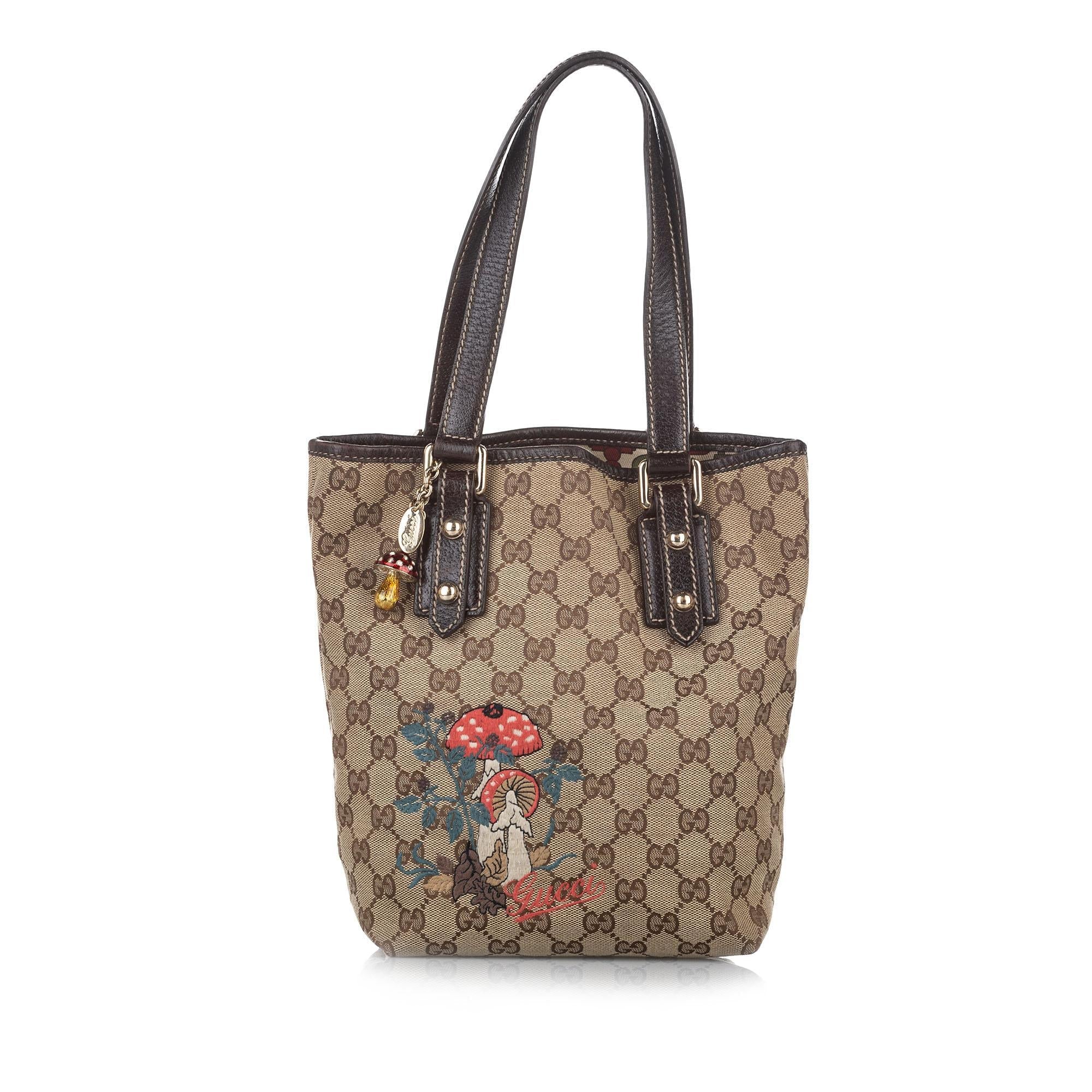 Gucci GG Canvas Mushrooms Tote Bag (SHG-18441)