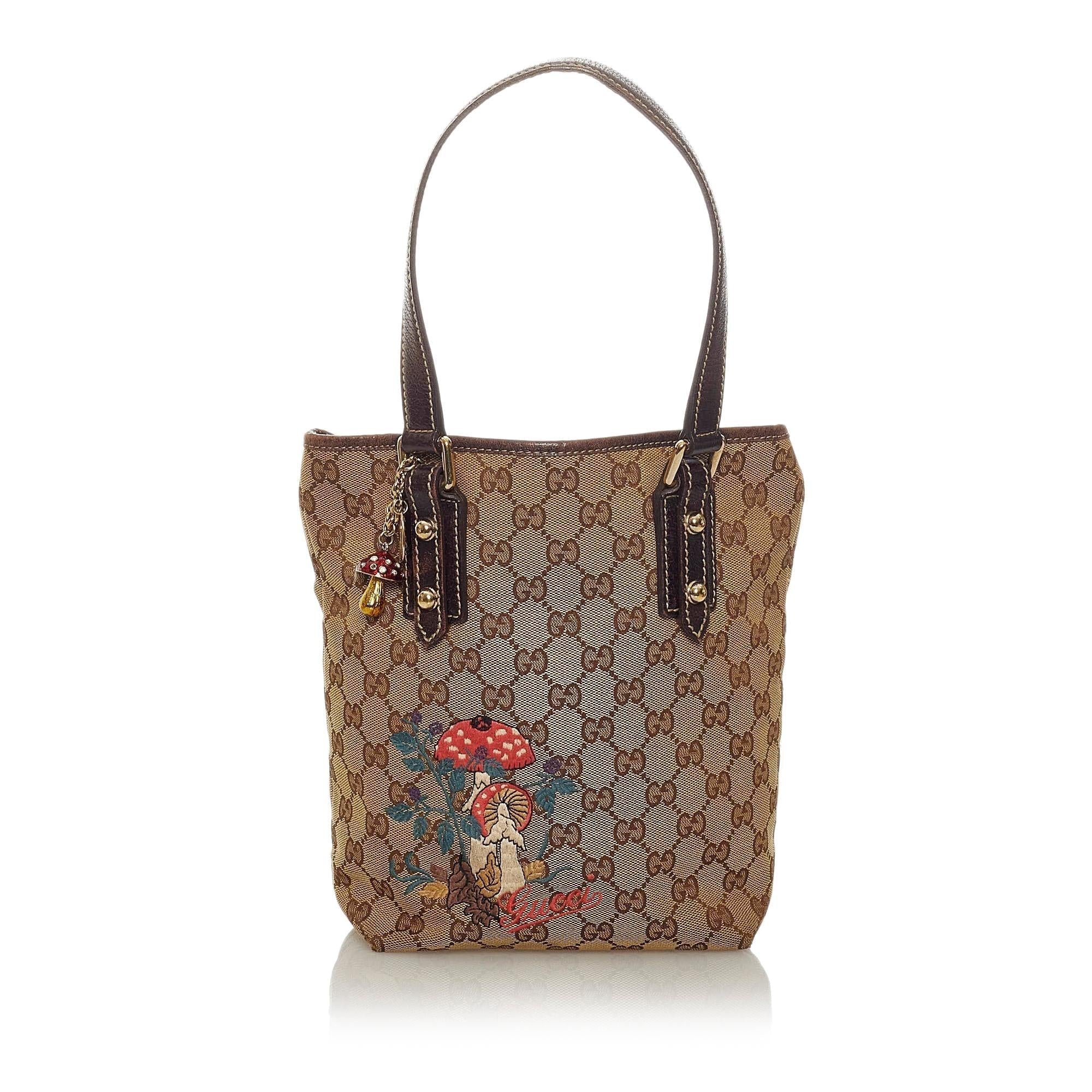 Gucci GG Canvas Mushrooms Tote Bag