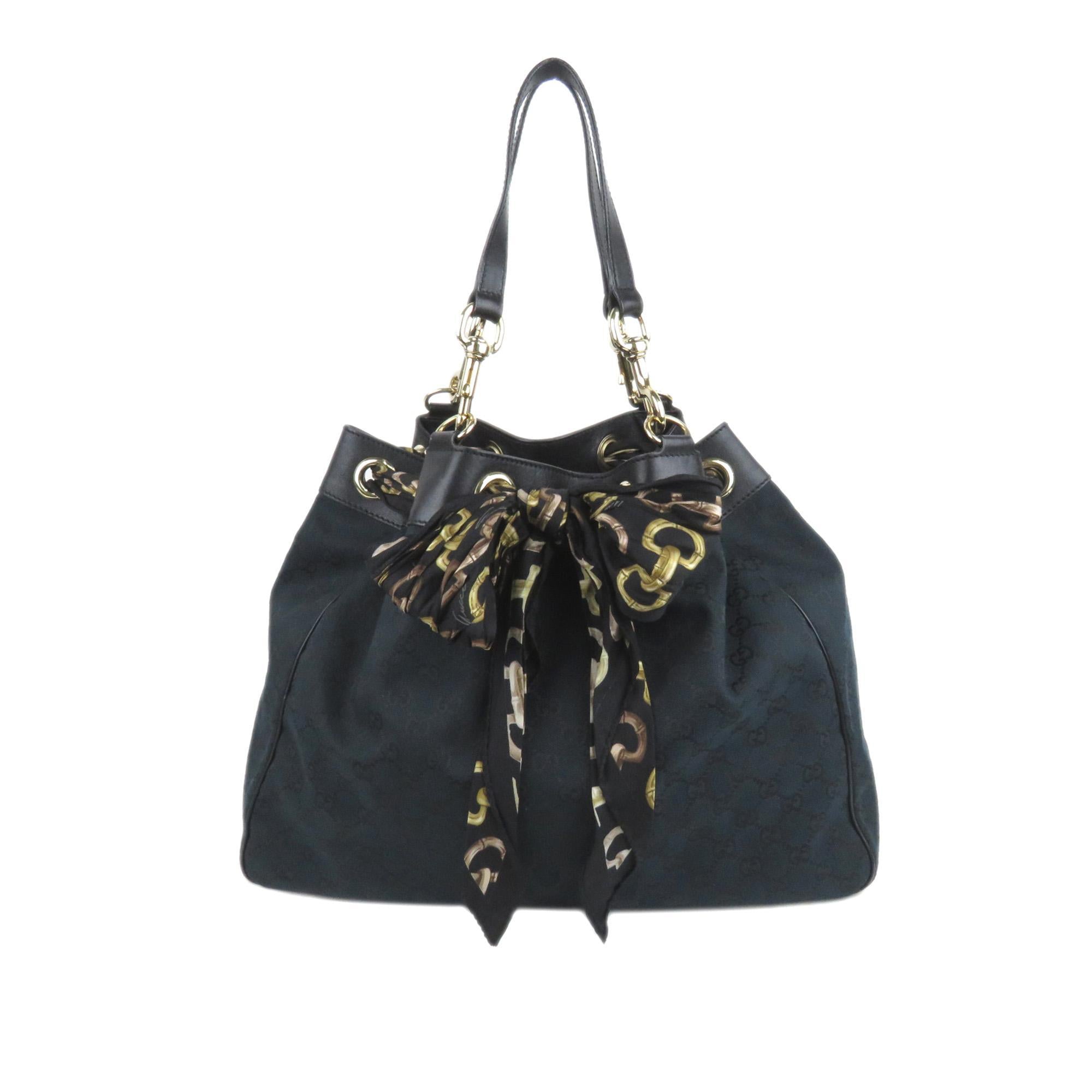 Gucci GG Canvas Positano Scarf Tote (SHG-10070)