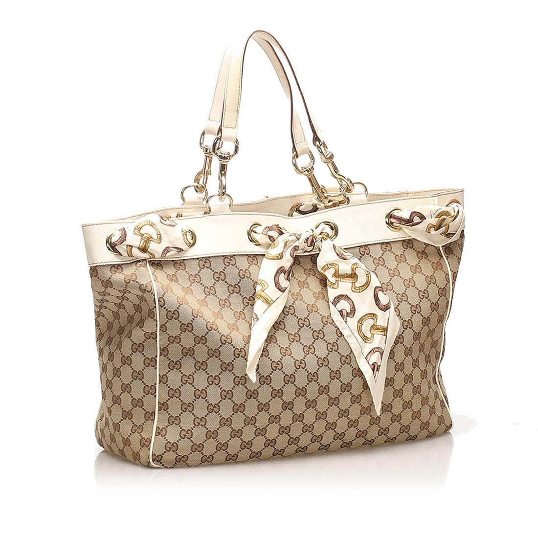 Gucci GG Canvas Positano Tote Bag (SHG-11502)