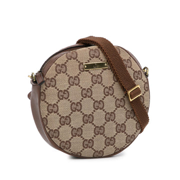 Gucci GG Canvas Round Crossbody (SHG-vcB2C2)
