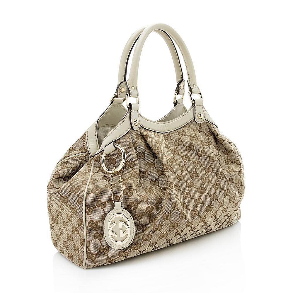 Gucci GG Canvas Sukey Medium Tote (SHF-12236)