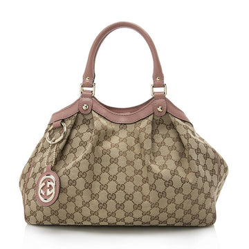 Gucci GG Canvas Sukey Medium Tote (SHF-13245)