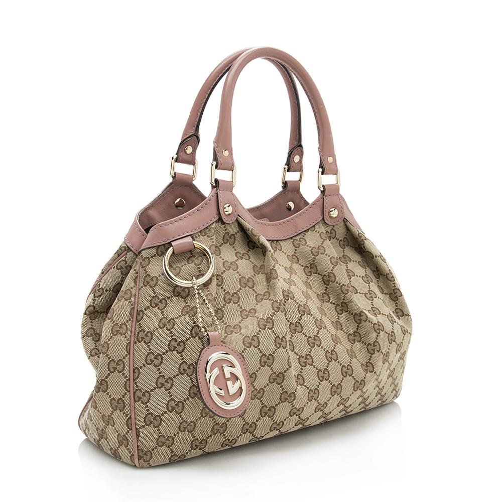 Gucci GG Canvas Sukey Medium Tote (SHF-13245)