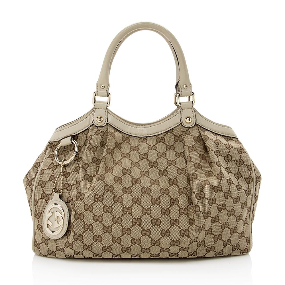 Gucci GG Canvas Sukey Medium Tote (SHF-13827)