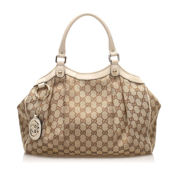 Gucci GG Canvas Sukey Tote Bag (SHG-11802)
