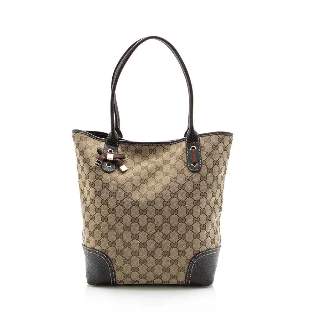 Gucci GG Canvas Tall Princy Medium Tote (SHF-13826)