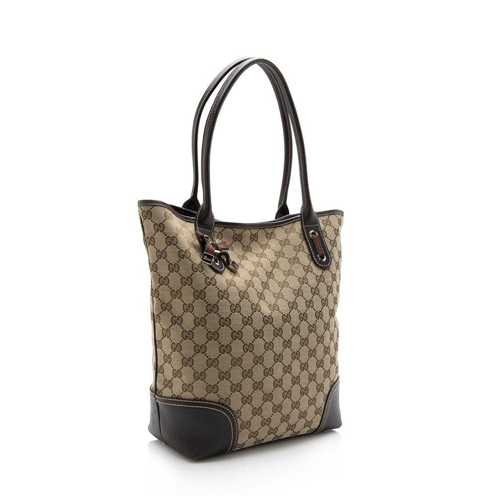 Gucci GG Canvas Tall Princy Medium Tote (SHF-13826)