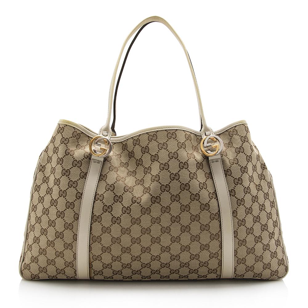 Gucci GG Canvas Twins Large Tote (SHF-13976)