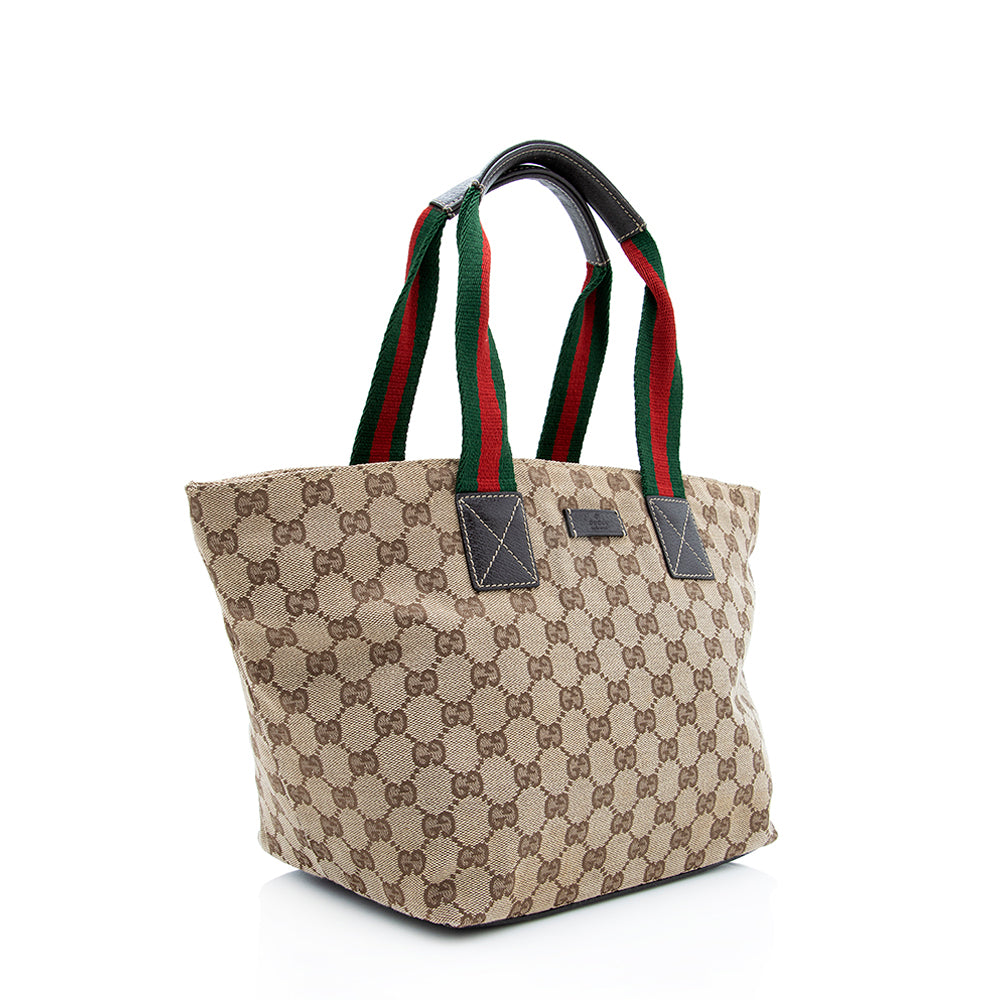 Gucci GG Canvas Web Small Tote