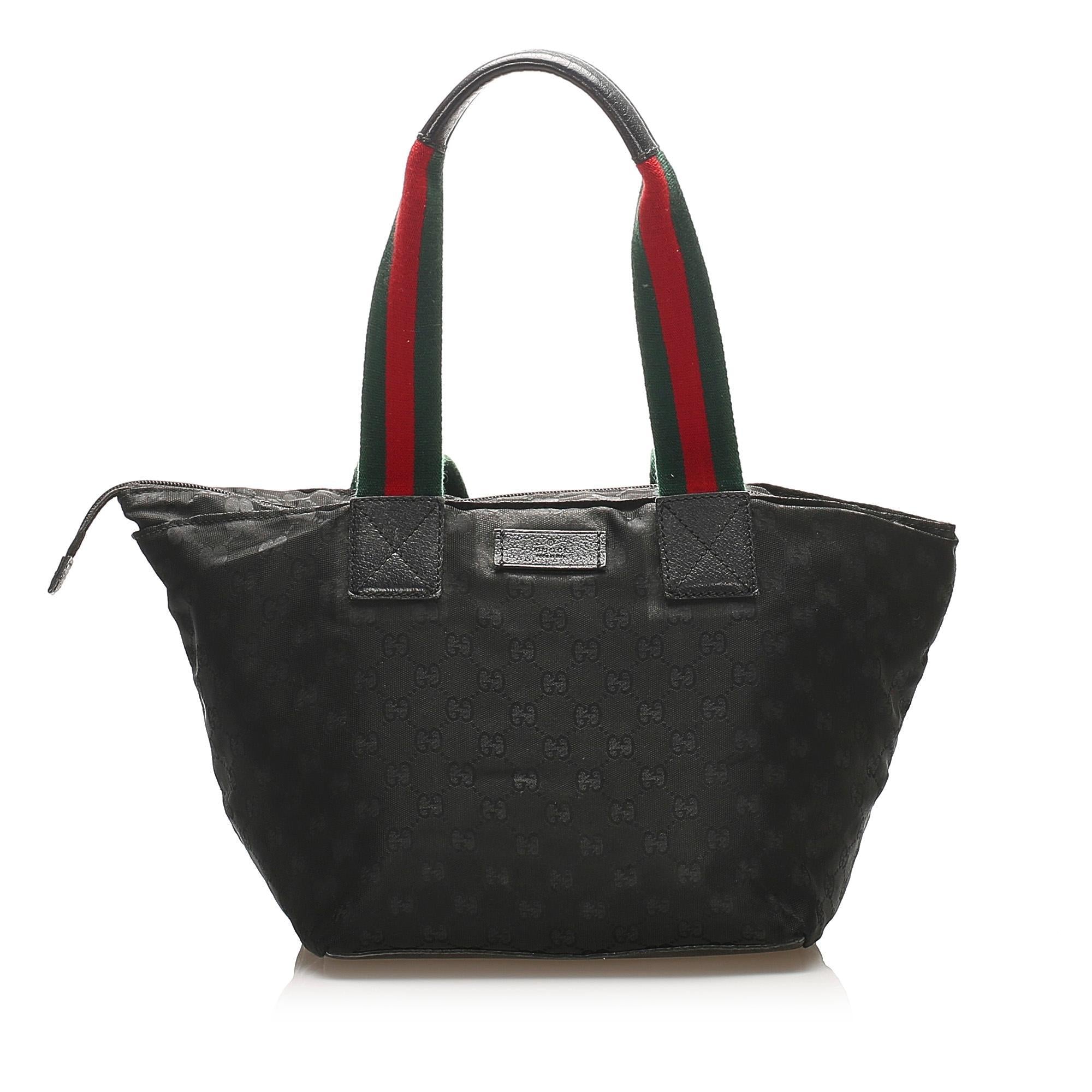 Gucci GG Canvas Web Tote Bag (SHG-15691)