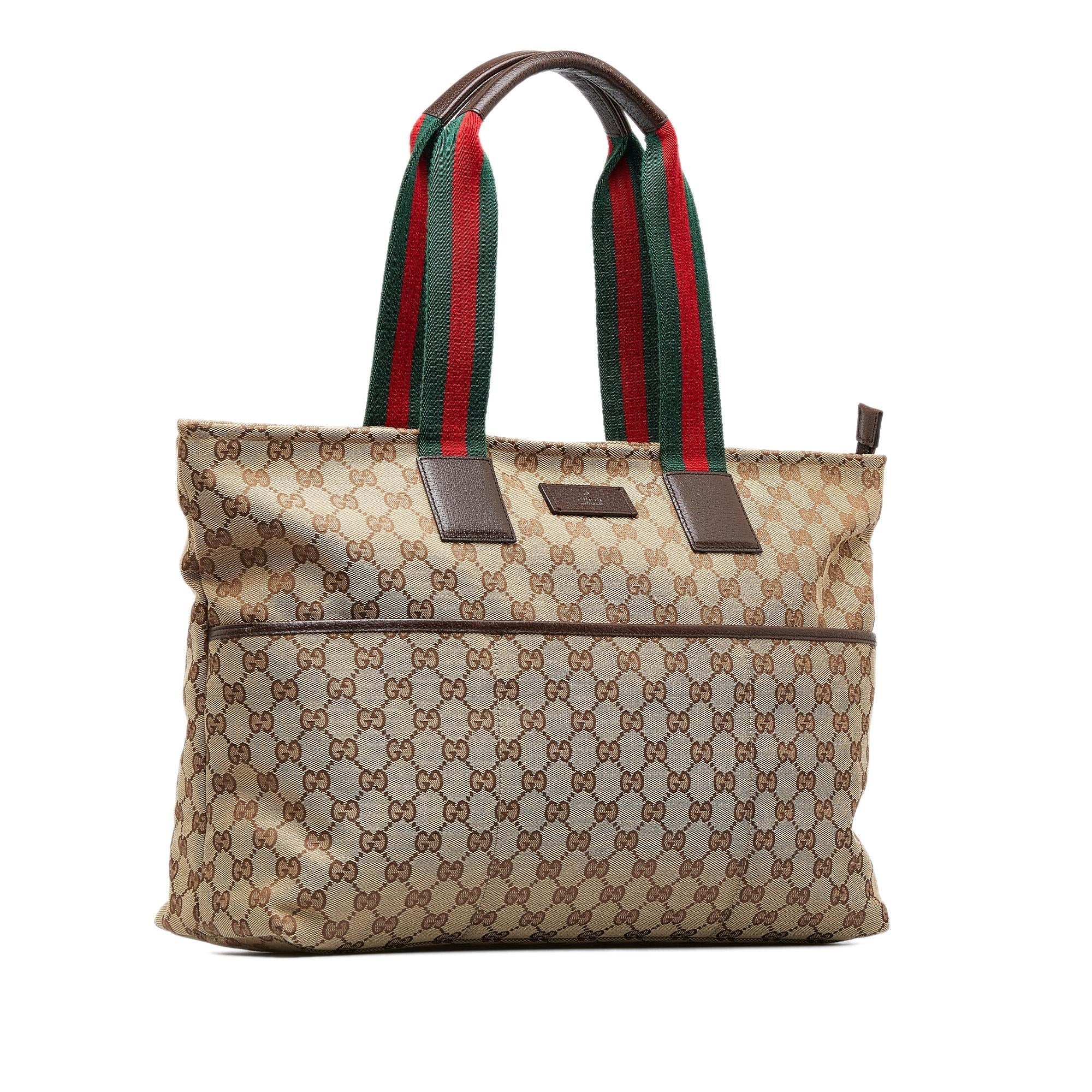 Gucci GG Canvas Web Tote Bag (SHG-n1Z3tx)