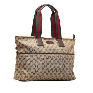 Gucci GG Canvas Web Tote Bag (SHG-n1Z3tx)