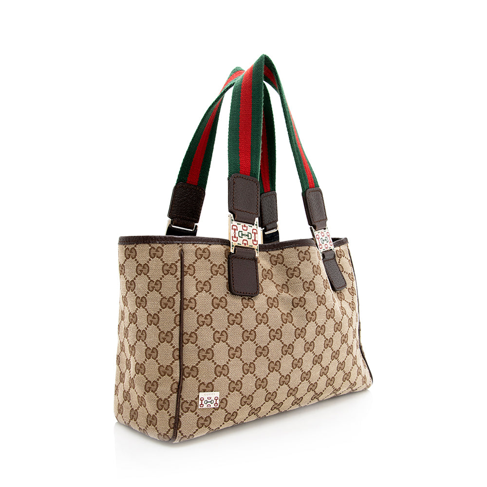 Gucci GG Canvas Web Tote