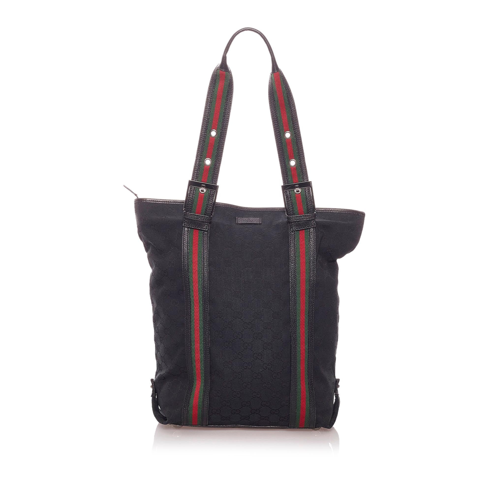 Gucci GG Nylon Web Tote Bag