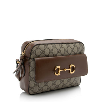 Gucci GG Supreme 1955 Horsebit Small Shoulder Bag (SHF-o9bVc1)