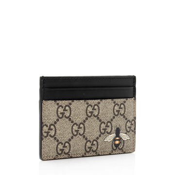 Gucci GG Supreme Bee Card Holder (SHF-ya4IYu)