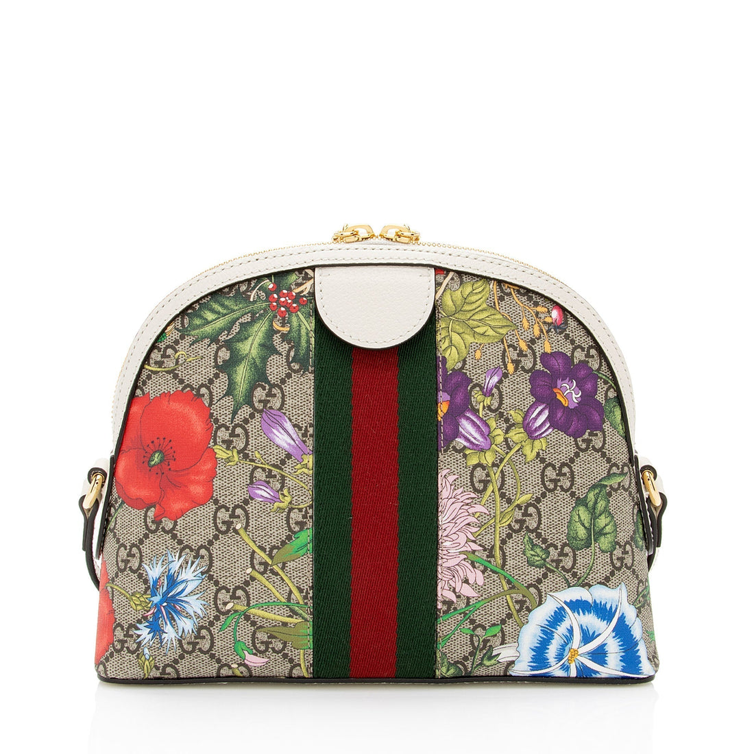Gucci GG Supreme Flora Ophidia Dome Small Shoulder Bag (SHF-SigiTb)