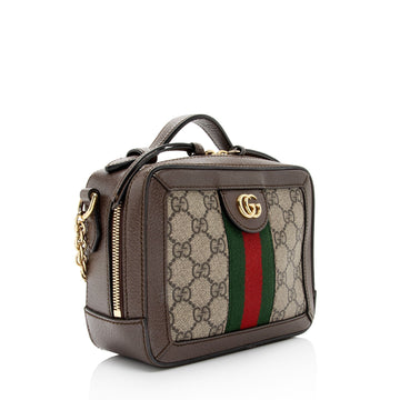 Gucci GG Supreme Ophidia Top Handle Mini Chain Shoulder Bag (SHF-bTGzbz)