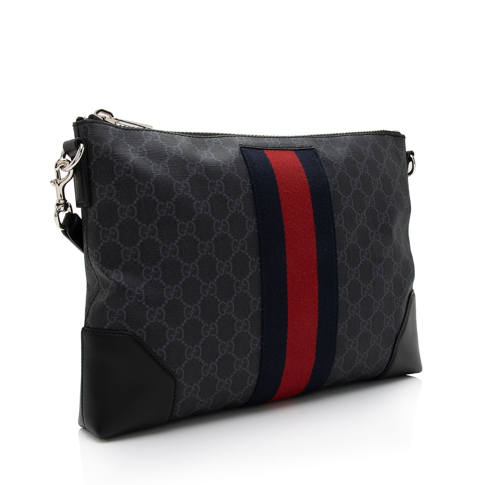 Gucci GG Supreme Web Flat Square Messenger Bag (SHF-3vvT7M)