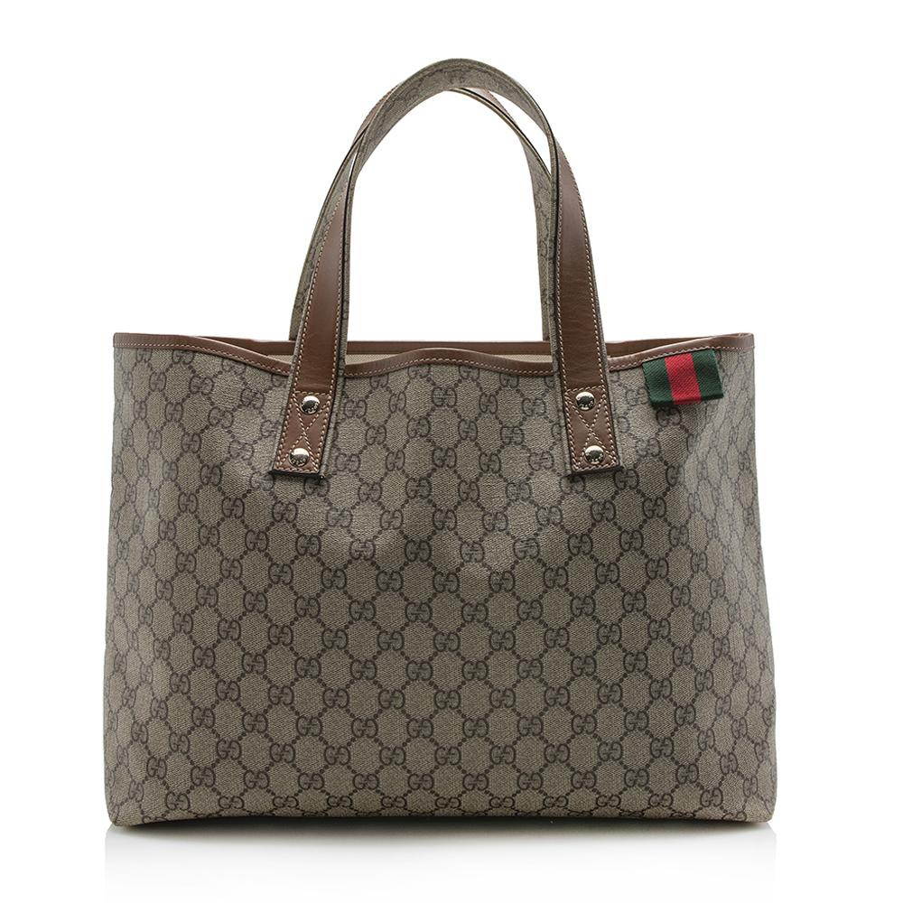 Gucci GG Supreme Web Loop E/W Shopping Tote (SHF-13023)