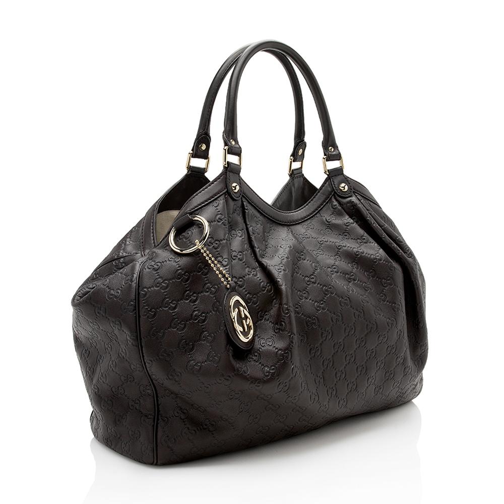 Gucci Guccissima Leather Sukey Large Tote (SHF-12138)