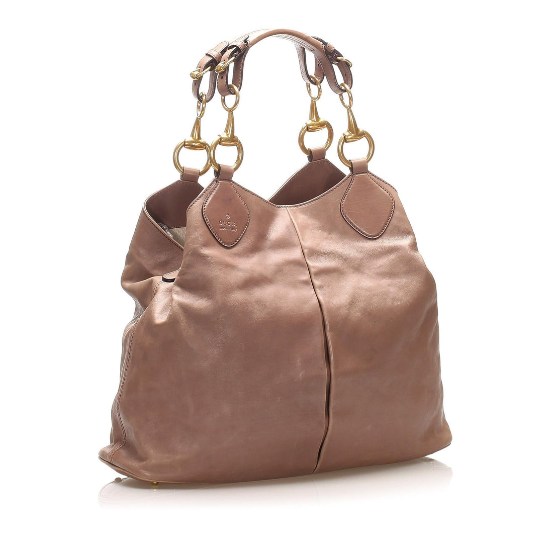 Gucci Horsebit Leather Tote Bag (SHG-15202)