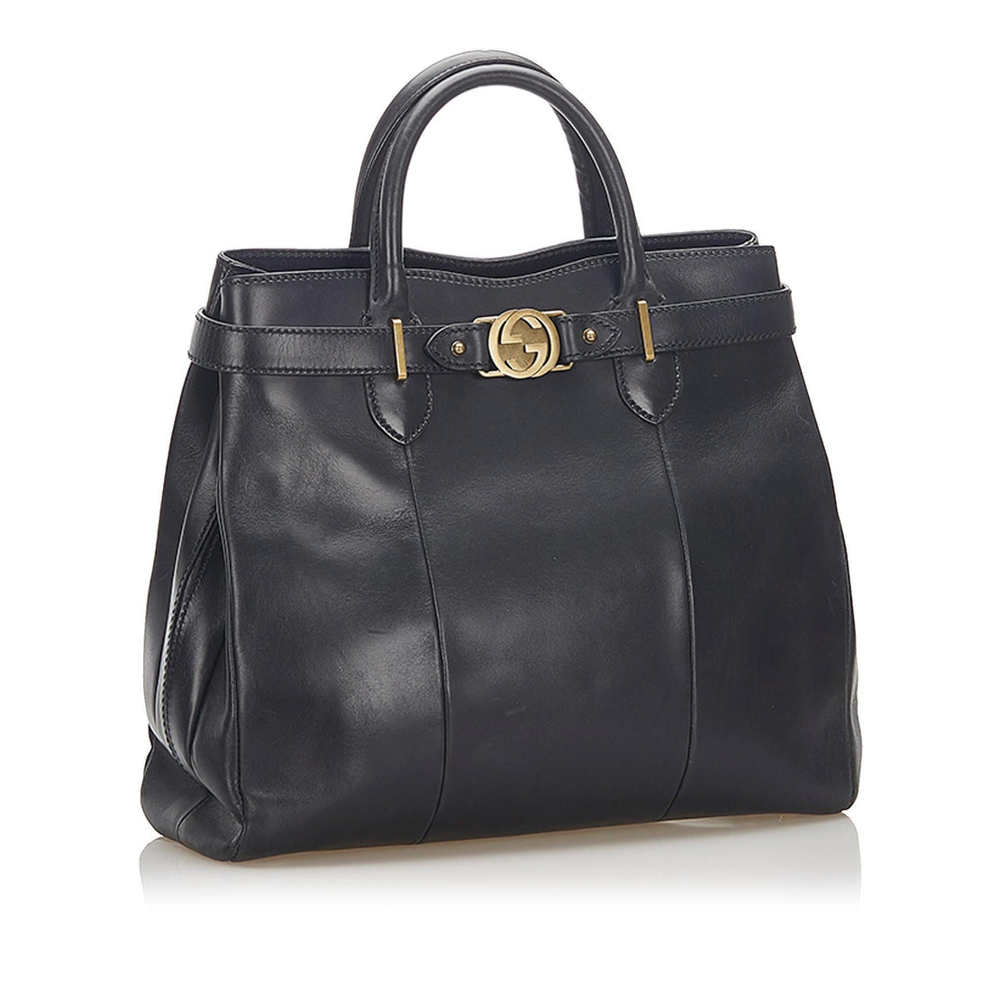 Gucci Interlocking G Leather Tote Bag (SHG-17656)