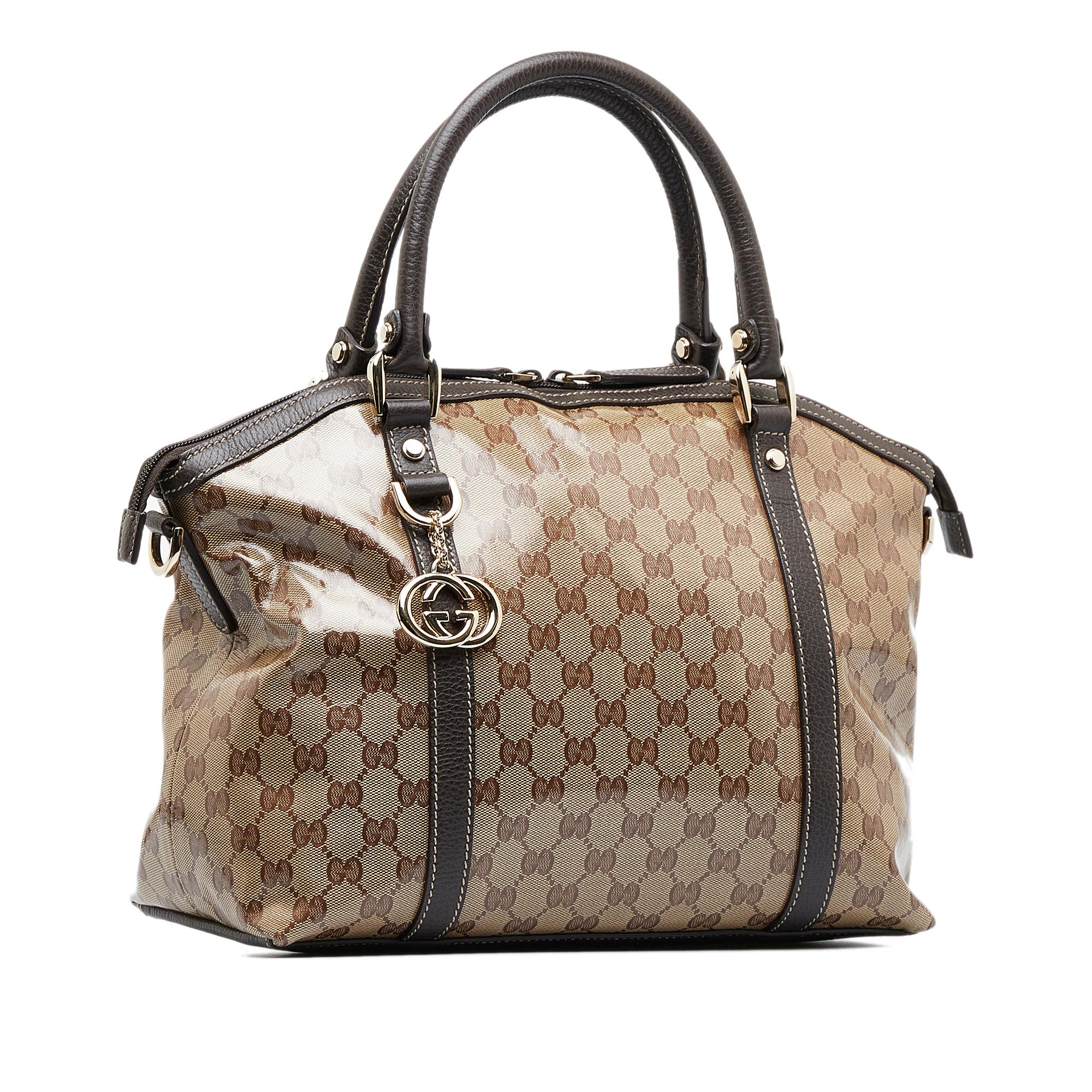 Gucci Large GG Crystal Charm Dome Bag (SHG-7wkE8H)