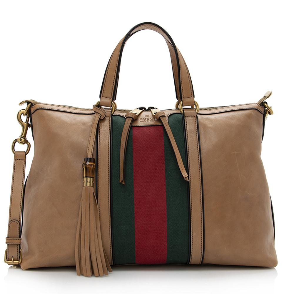 Gucci Leather Rania Tote (SHF-14458)