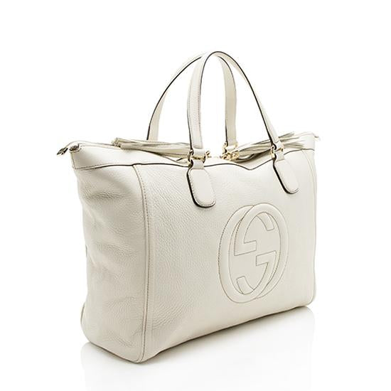 Gucci Leather Soho Large Zip Tote