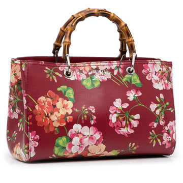 Gucci Medium Blooms Bamboo Shopper (SHG-iYBrtB)