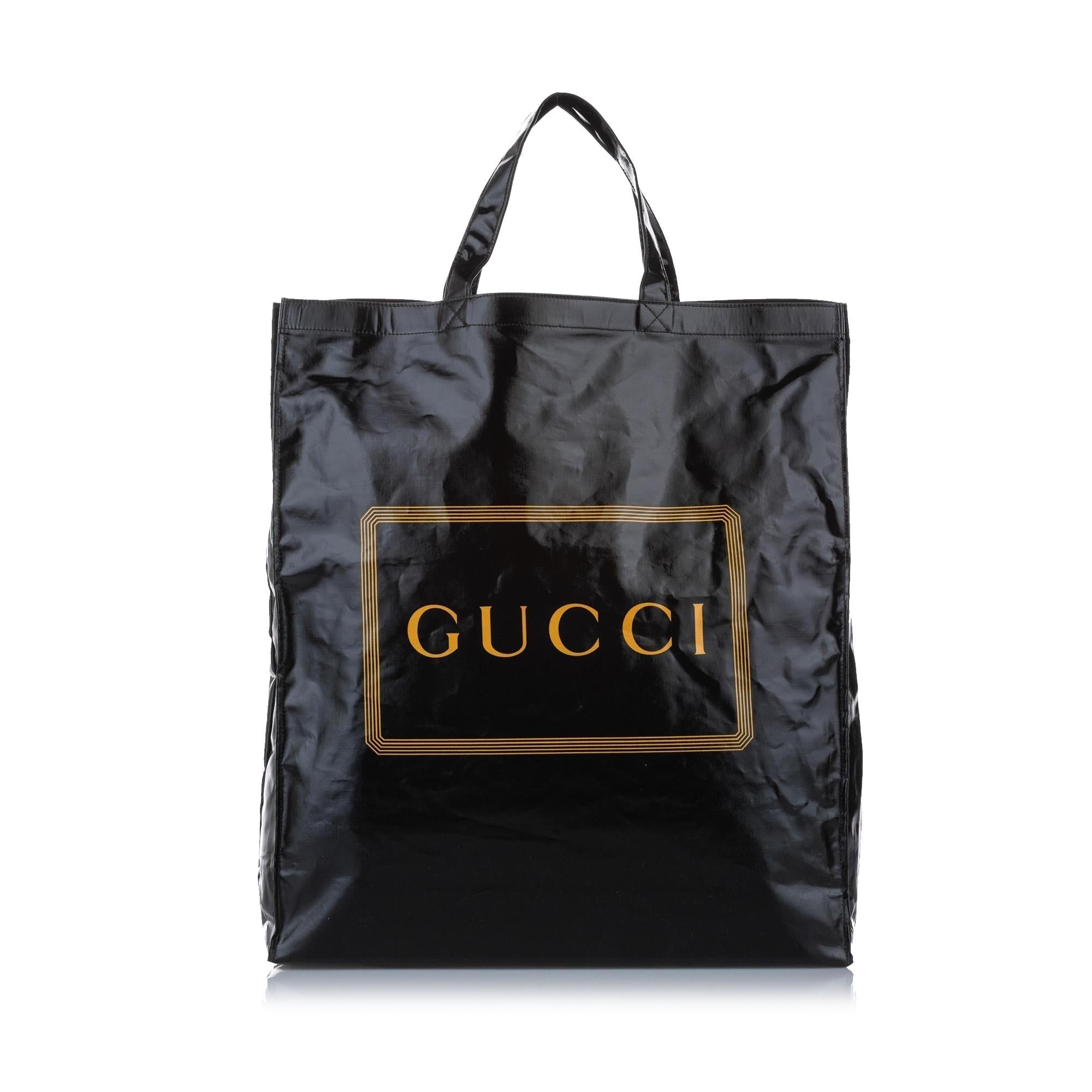Gucci Medium Logo Print Cotton Tote Bag