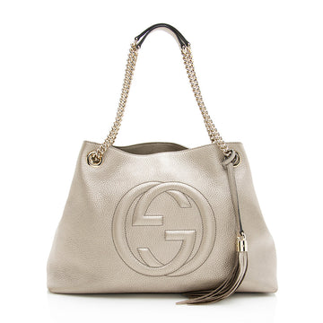 Gucci Metallic Leather Soho Medium Shoulder Bag
