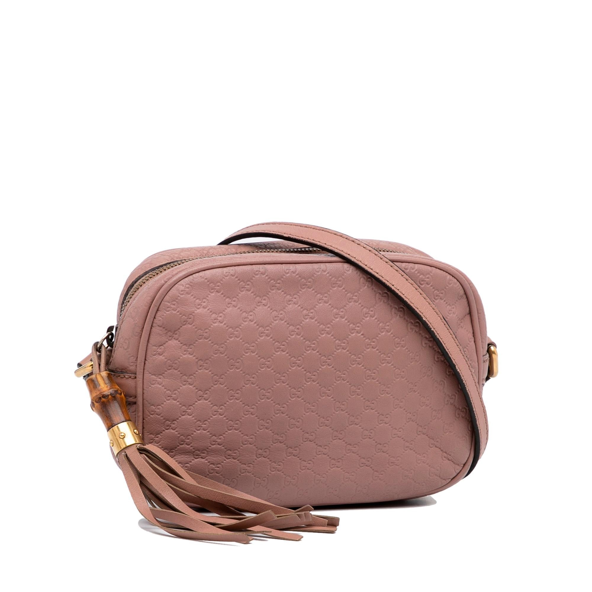 Gucci Microguccissima Bamboo Tassel Crossbody Bag (SHG-Obh29w)