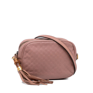Gucci Microguccissima Bamboo Tassel Crossbody Bag (SHG-Obh29w)