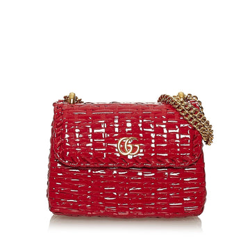 Gucci Mini GG Marmont Cestino Wicker Crossbody Bag