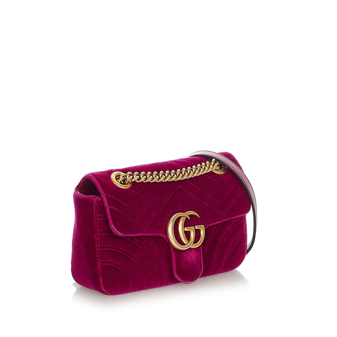 Gucci Mini GG Marmont Matelasse Velvet Crossbody Bag