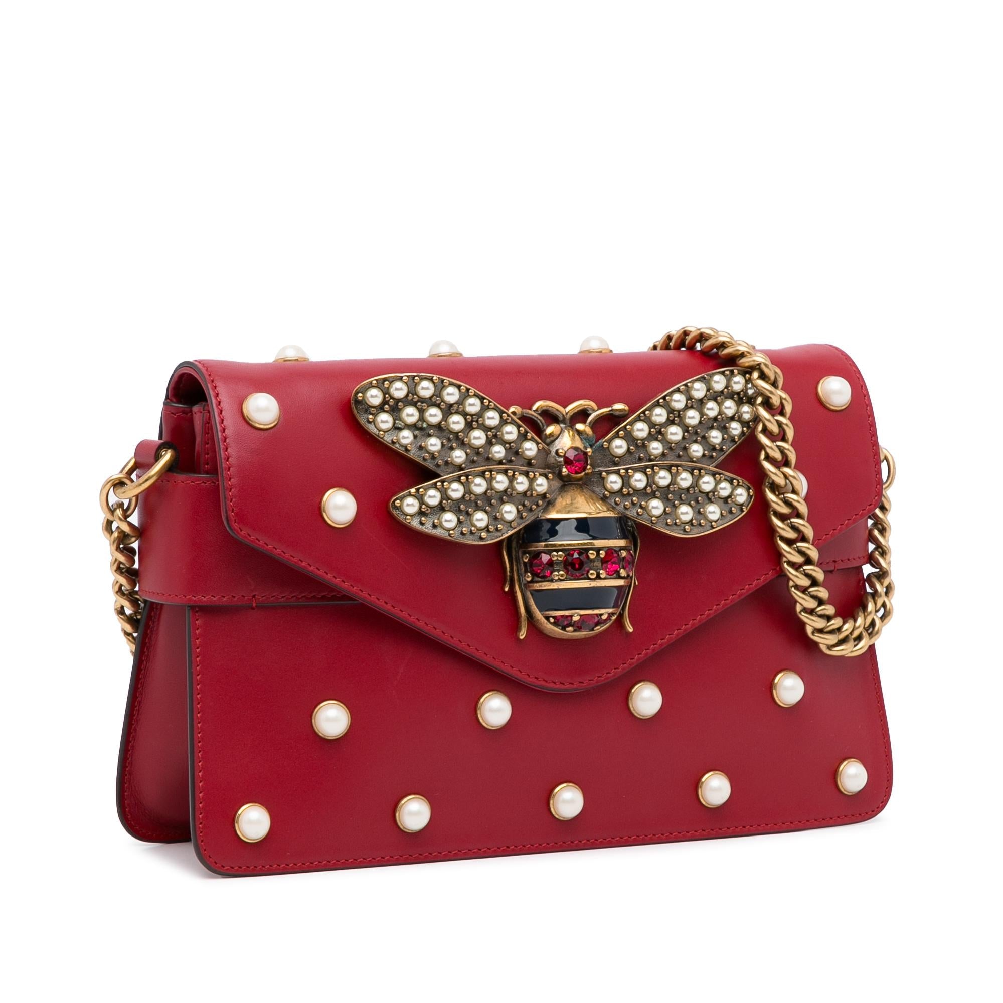 Gucci Mini Queen Margaret Broadway Leather Satchel (SHG-3ul90T)