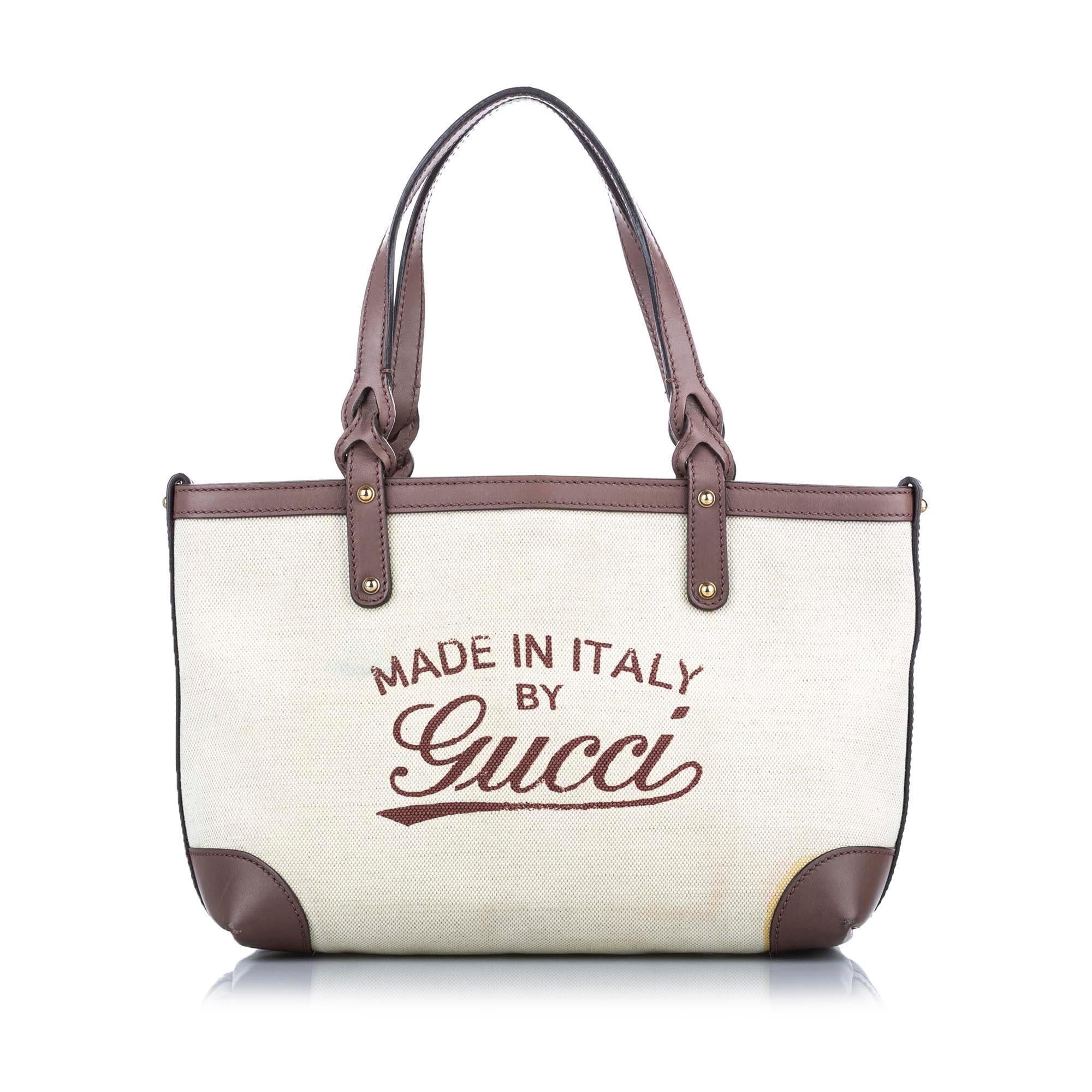 Gucci Script Logo Canvas Tote (SHG-18210)