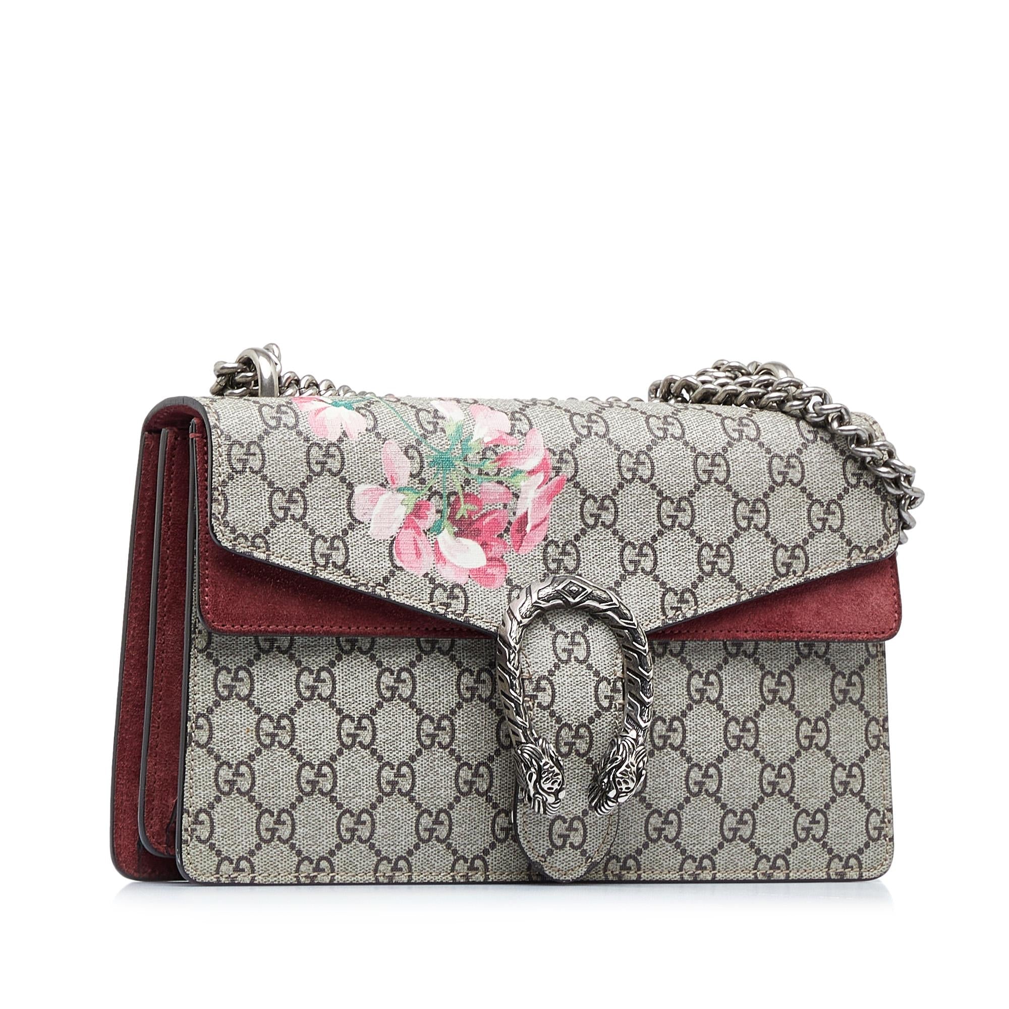 Gucci Small GG Supreme Blooms Dionysus Shoulder Bag (SHG-2lCEJt)