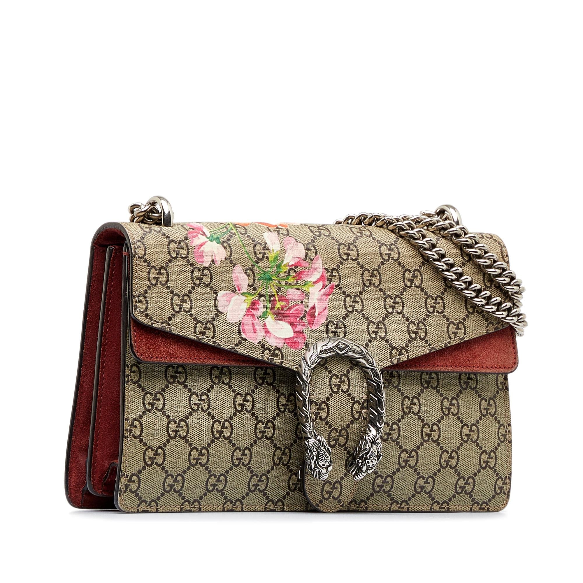 Gucci Small GG Supreme Blooms Dionysus Shoulder Bag (SHG-UM1oOs)