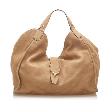 Gucci Soft Stirrup Nubuck Leather Tote Bag (SHG-18788)