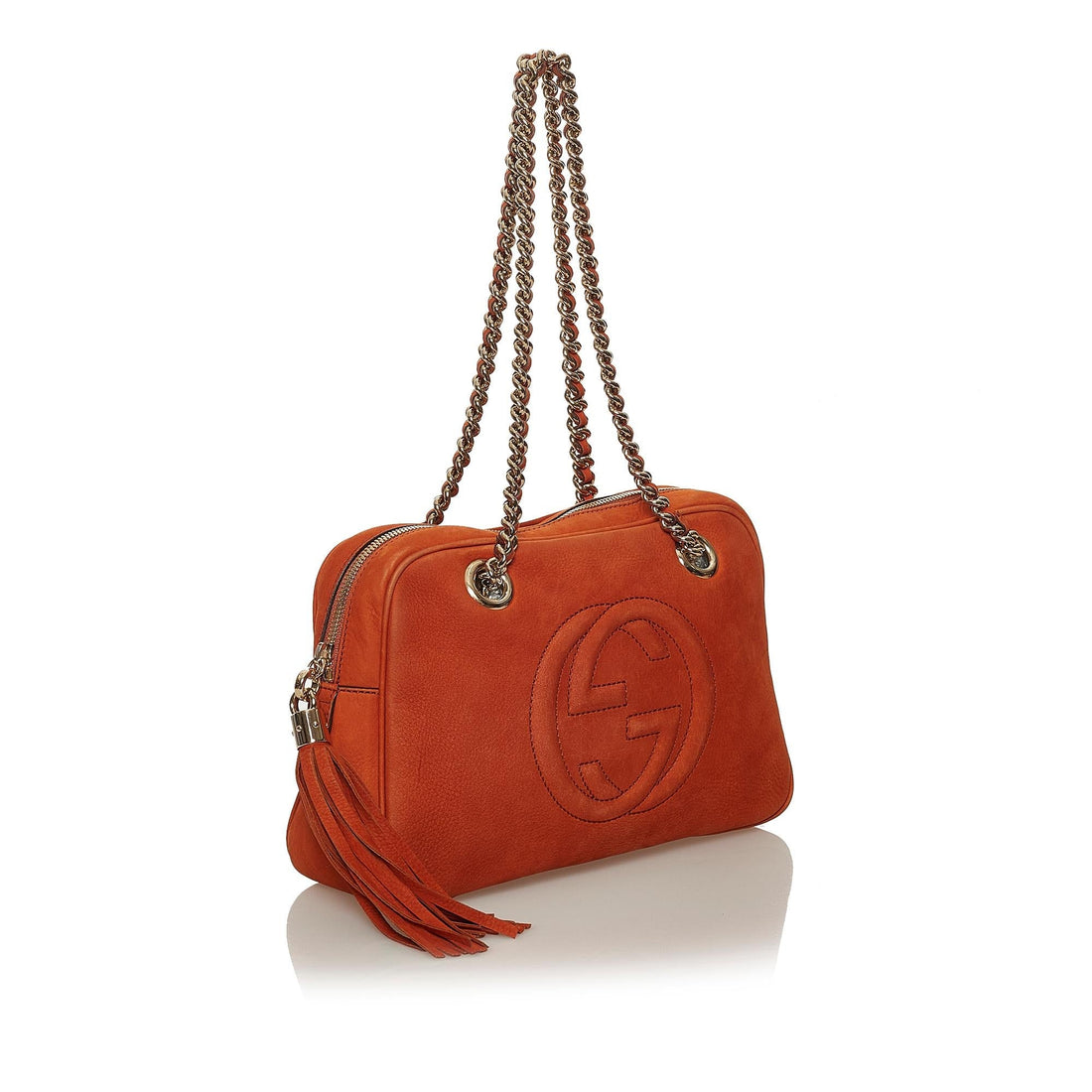 Gucci Soho Chain Nubuck Leather Shoulder Bag