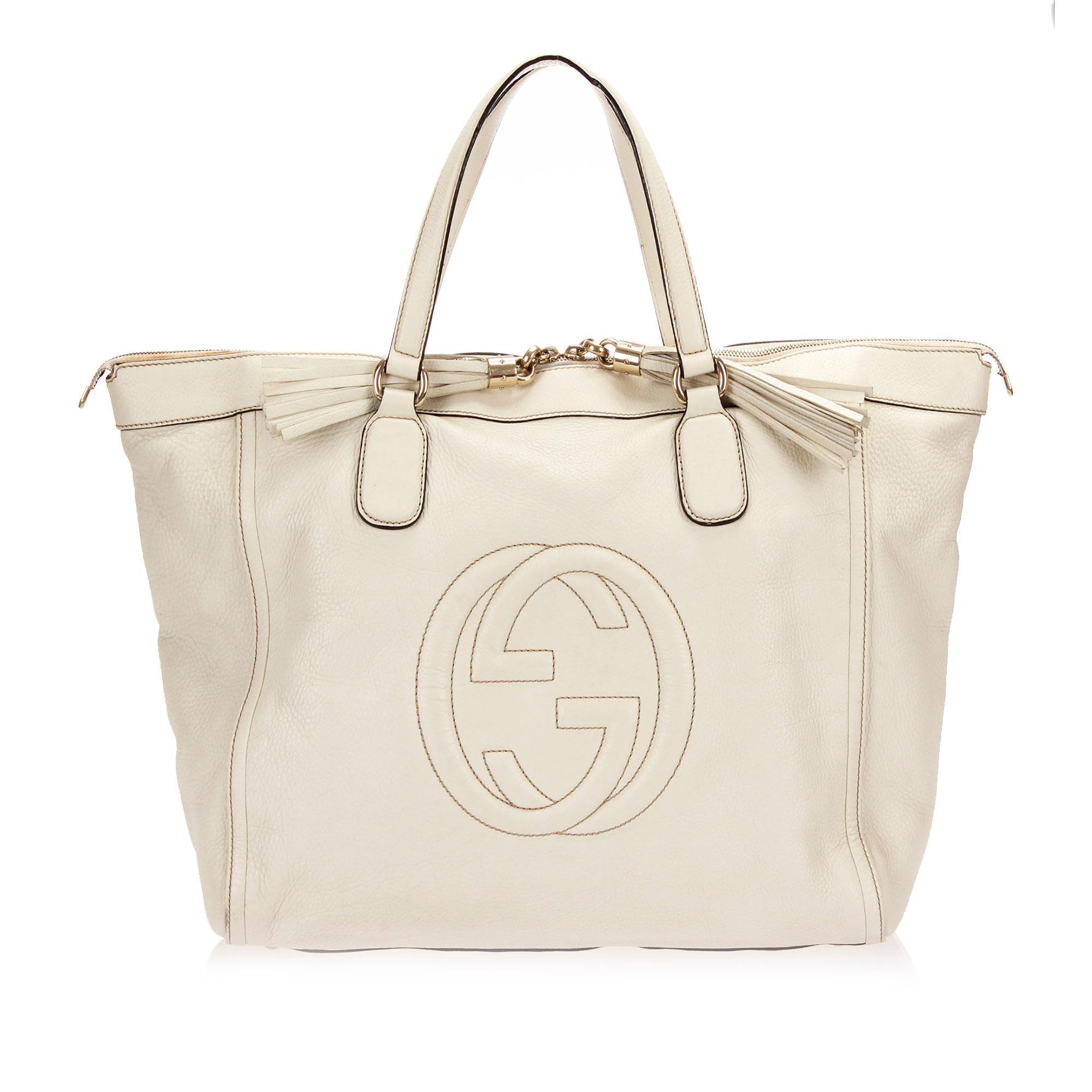 Gucci Leather Soho Working Tote (SHG-12481)