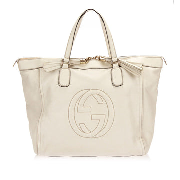 Gucci Leather Soho Working Tote (SHG-12481)