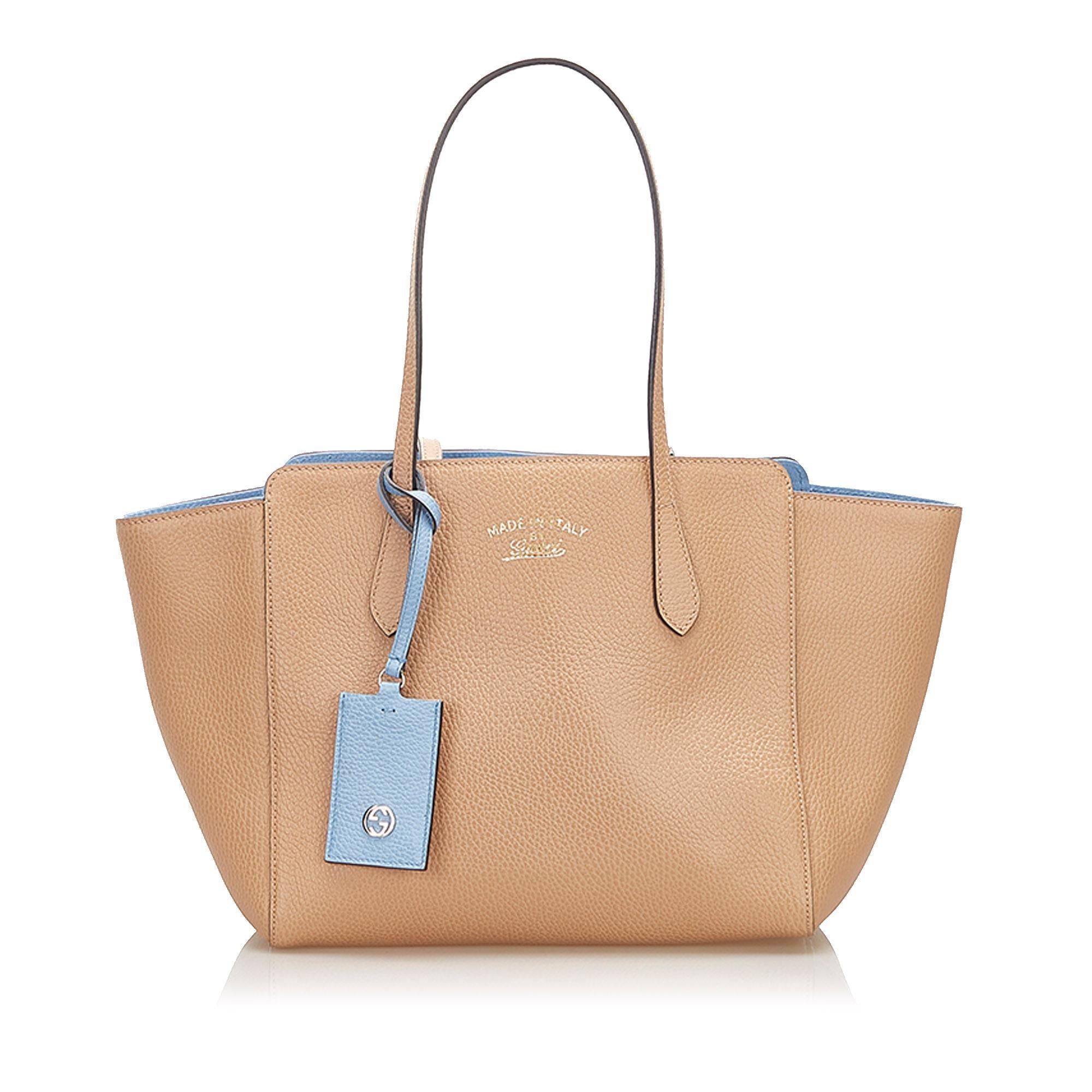 Gucci Swing Leather Tote Bag (SHG-18346)