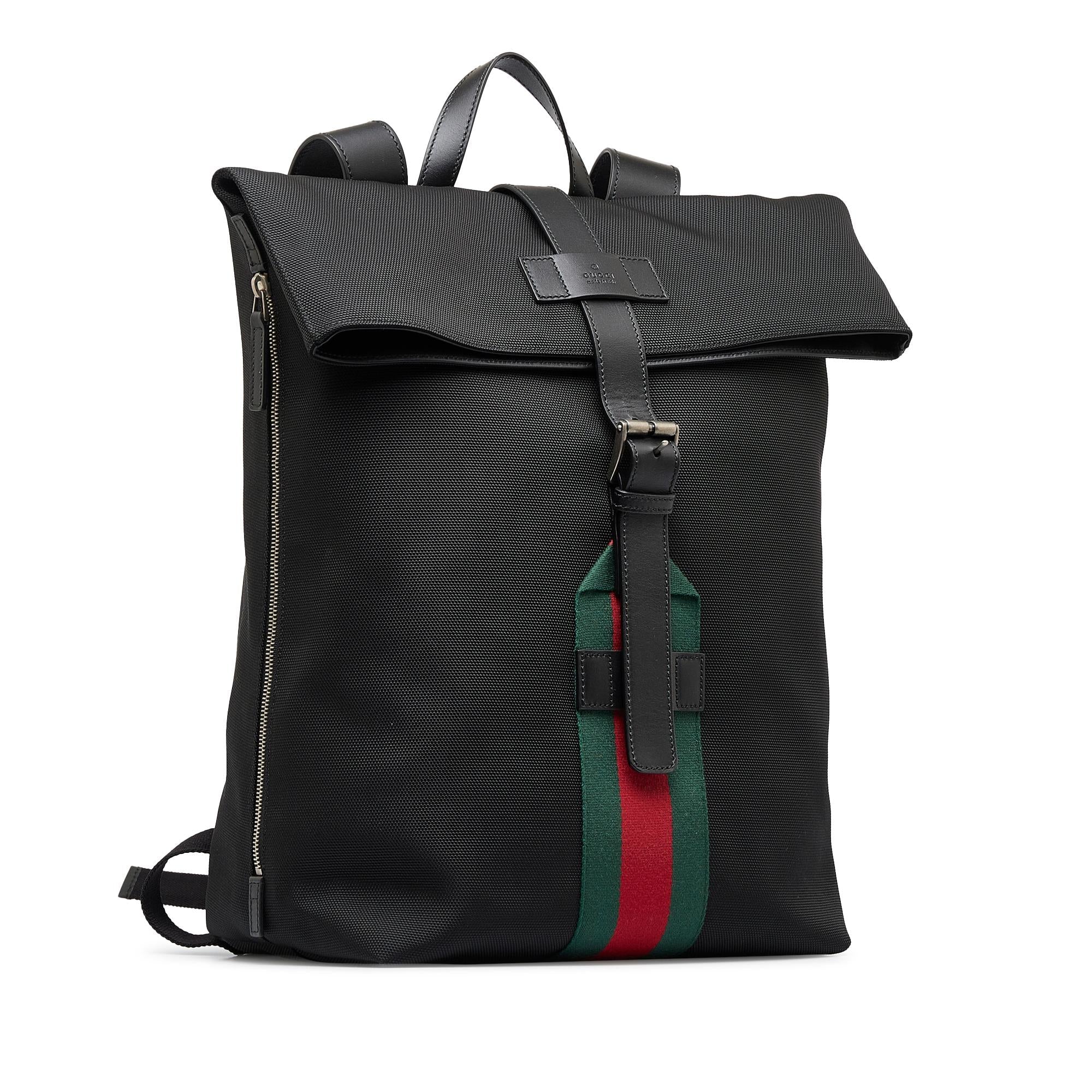 Gucci Techno Web Fold Over Backpack (SHG-u9fHBg)